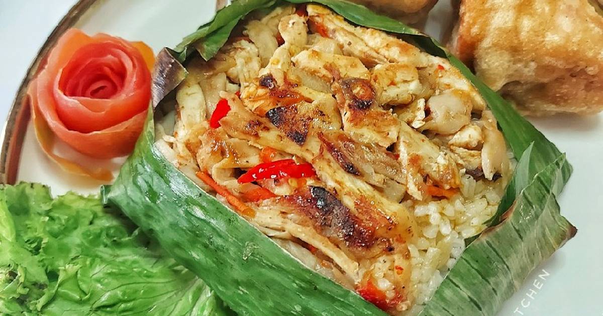 Resep Nasi Ayam Bakar Jamur Super Enak dan Pulen